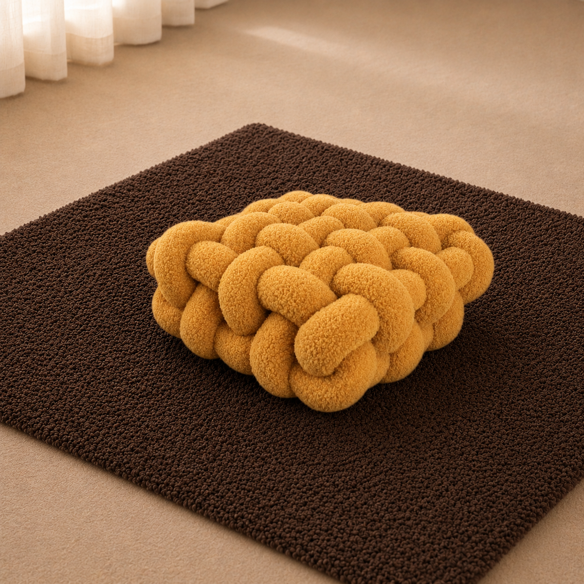 Woven Lamb Fleece Square Pillow - Raydin